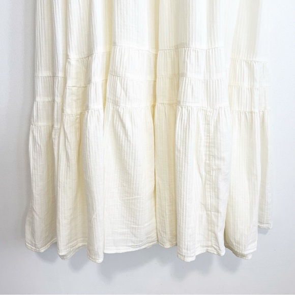 NEW J. Crew Airy Tiered Maxi Dress Cream Sleeveless Smocked Large - Picture 5 of 8